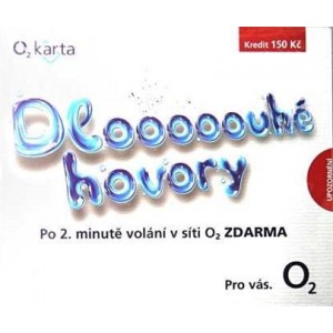 O2 SIM karta150D24 NA! DLOUHO kredit 150 Kč 